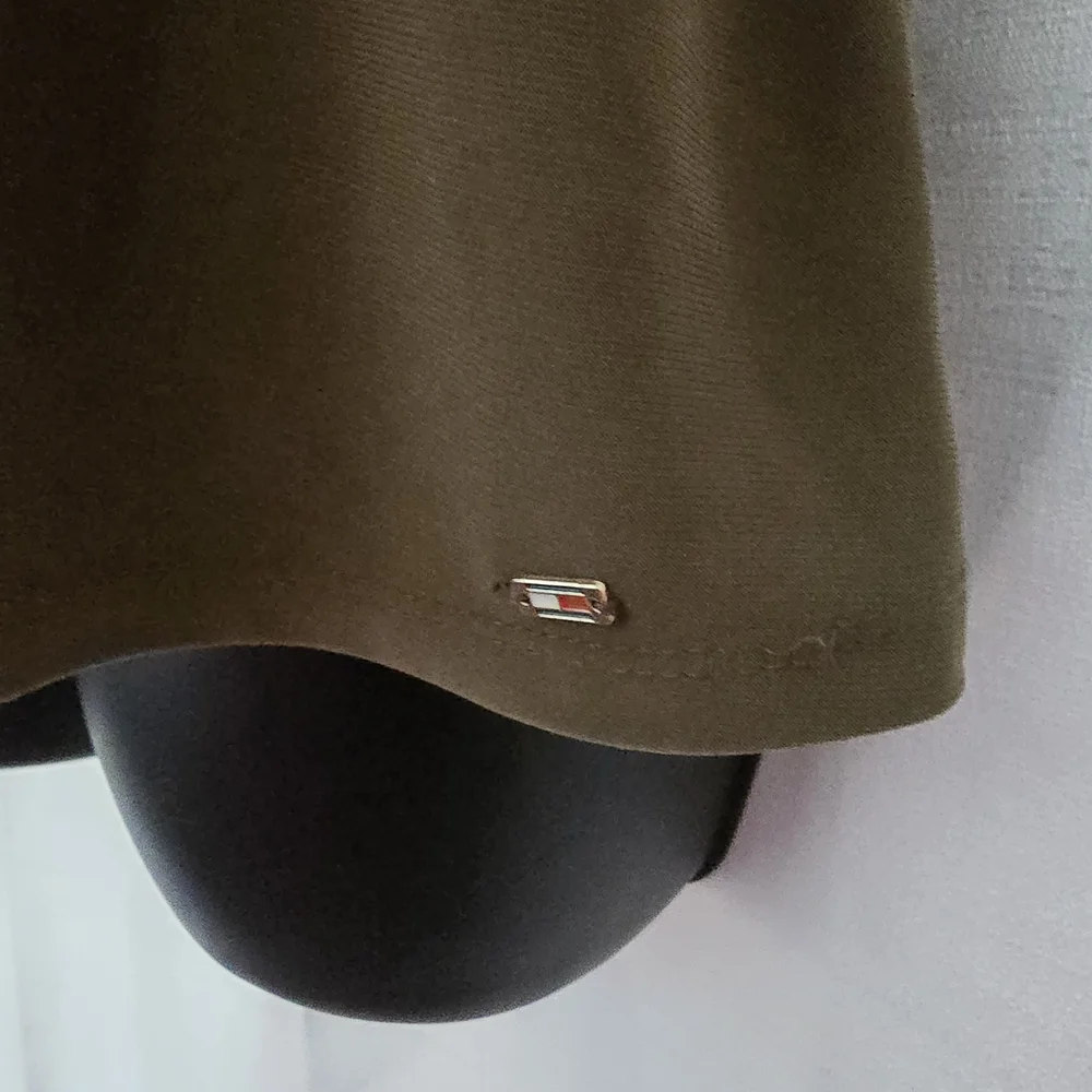 Tommy Hilfiger Olive Button Down Sleeveless Top Size Large Business Casual Offic - Picture 3 of 5